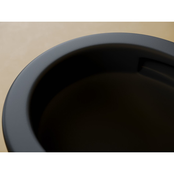 Унитаз подвесной безободковый Ceramicanova Metropol CN4002TMB (система смыва Торнадо) с крышкой микролифт, чёрный матовый фото 6