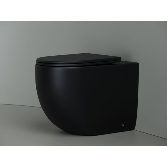 Унитаз компакт Ceramicanova Metropol Rimless CN4004MB с крышкой микролифт, чёрный матовый фото 2