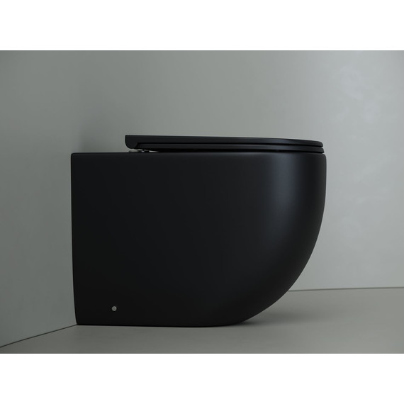 Унитаз компакт Ceramicanova Metropol Rimless CN4004MB с крышкой микролифт, чёрный матовый фото 4