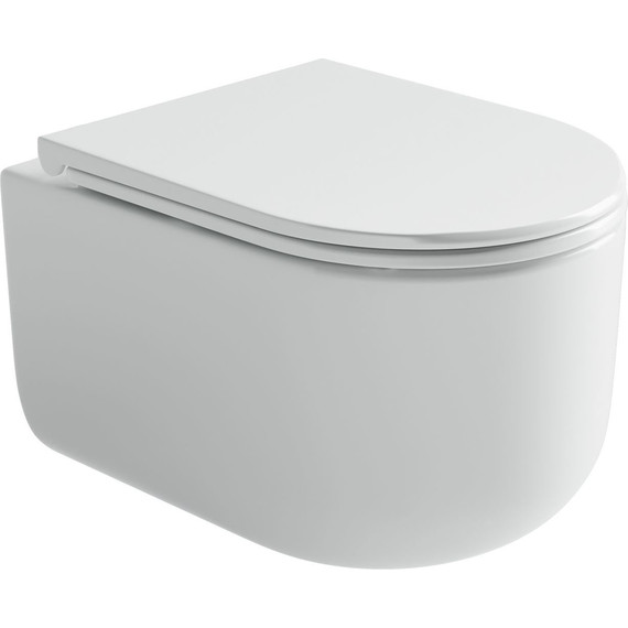 Унитаз подвесной безободковый Ceramicanova Ulma Rimless CN4006 с крышкой микролифт, Цвет производителя: белый фото 