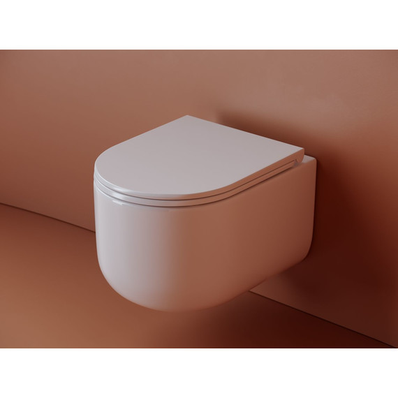 Унитаз подвесной безободковый Ceramicanova Ulma Rimless CN4006 с крышкой микролифт, Цвет производителя: белый фото 2