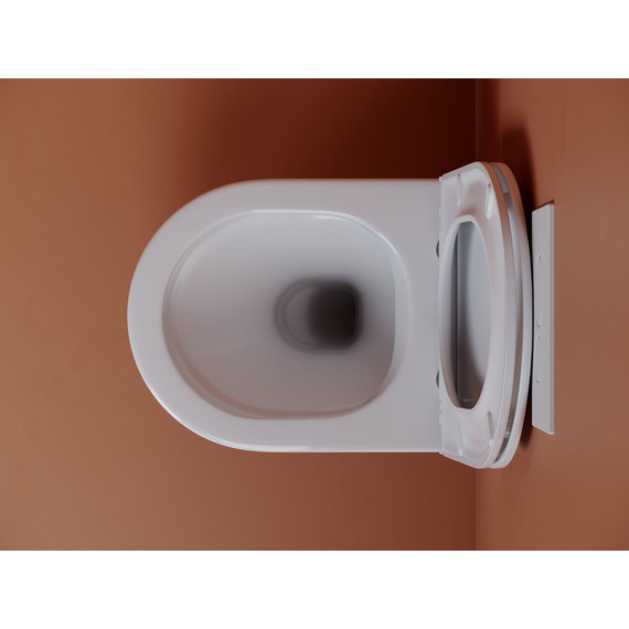 Унитаз подвесной безободковый Ceramicanova Ulma Rimless CN4006 с крышкой микролифт, Цвет производителя: белый фото 5