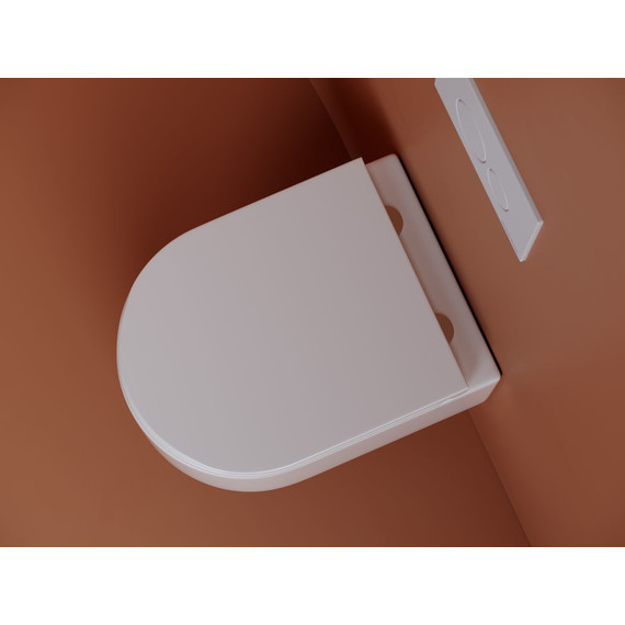 Унитаз подвесной безободковый Ceramicanova Ulma Rimless CN4006 с крышкой микролифт, Цвет производителя: белый фото 7