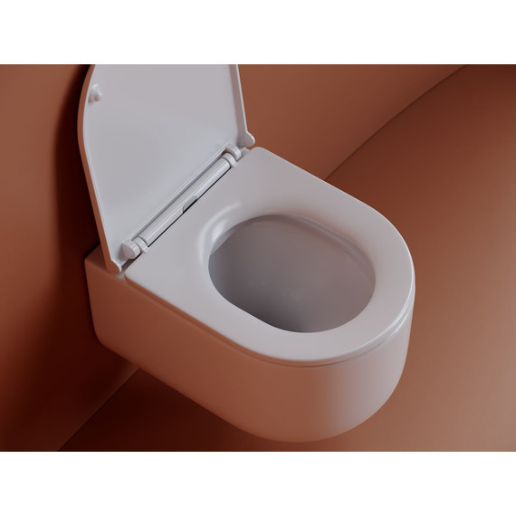 Унитаз подвесной безободковый Ceramicanova Ulma Rimless CN4006 с крышкой микролифт, Цвет производителя: белый фото 9