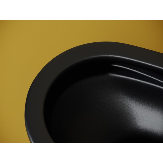 Унитаз подвесной безободковый Ceramicanova Vogue CN4008TMB (система смыва Торнадо) с крышкой микролифт, чёрный матовый, Цвет производителя: чёрный матовый фото 6
