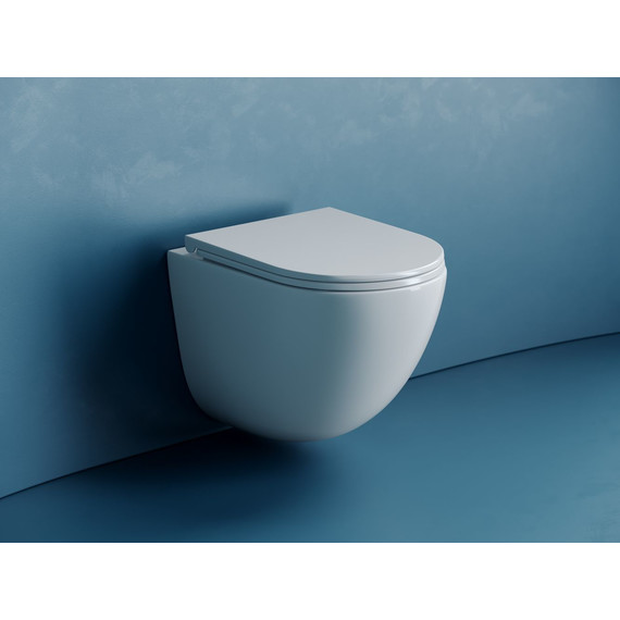 Унитаз подвесной безободковый Ceramicanova Vogue CN4008T (система смыва Торнадо) с крышкой микролифт, Цвет производителя: белый фото 4