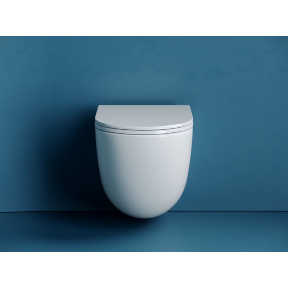 Унитаз подвесной безободковый Ceramicanova Vogue CN4008T (система смыва Торнадо) с крышкой микролифт, Цвет производителя: белый фото 8