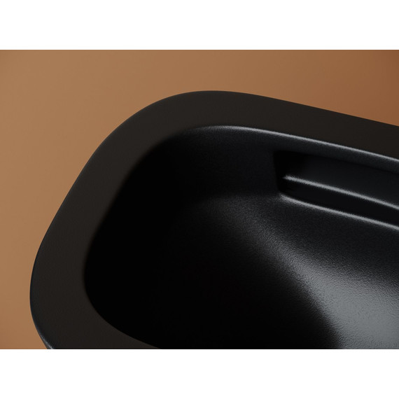 Унитаз подвесной безободковый Ceramicanova Union CN4009TMB (система смыва Торнадо) с крышкой микролифт, чёрный матовый, Цвет производителя: чёрный матовый фото 6