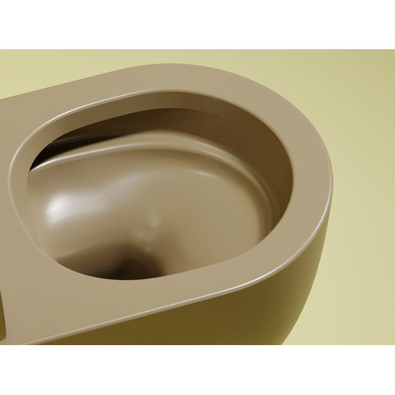 Унитаз подвесной безободковый Ceramicanova Modena Rimless CN6063MC с крышкой микролифт, коричневый, Цвет производителя: коричневый фото 10