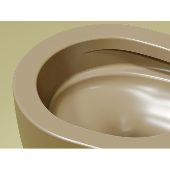Унитаз подвесной безободковый Ceramicanova Modena Rimless CN6063MC с крышкой микролифт, коричневый, Цвет производителя: коричневый фото 11