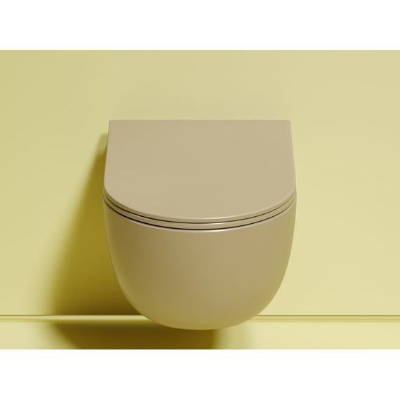 Унитаз подвесной безободковый Ceramicanova Modena Rimless CN6063MC с крышкой микролифт, коричневый, Цвет производителя: коричневый фото 7