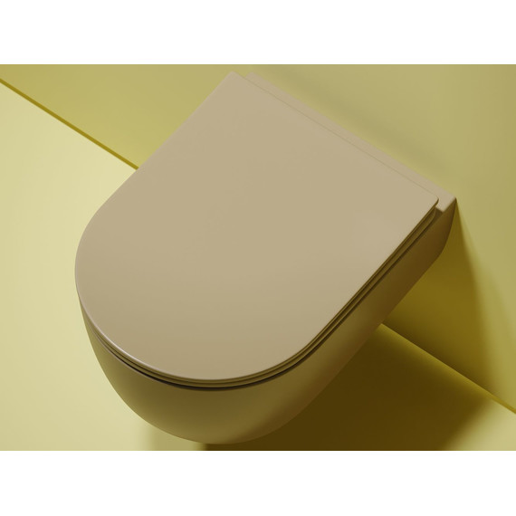 Унитаз подвесной безободковый Ceramicanova Modena Rimless CN6063MC с крышкой микролифт, коричневый, Цвет производителя: коричневый фото 9