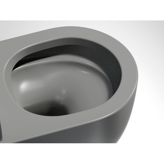 Унитаз подвесной безободковый Ceramicanova Modena Rimless CN6063MH с крышкой микролифт, серый матовый, Цвет производителя: тёмно-серый матовый фото 10