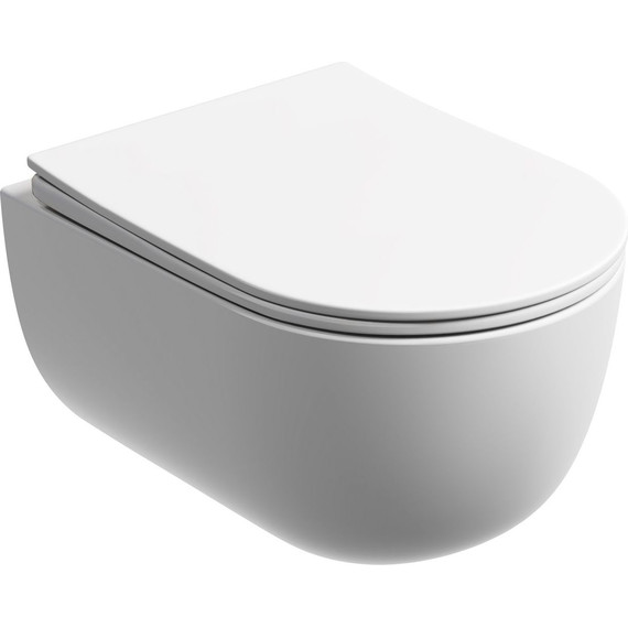 Унитаз подвесной безободковый Ceramicanova Modena Rimless CN6063MW с крышкой микролифт, Цвет производителя: белый матовый фото 