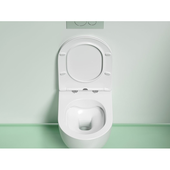 Унитаз подвесной безободковый Ceramicanova Modena Rimless CN6063MW с крышкой микролифт, Цвет производителя: белый матовый фото 4