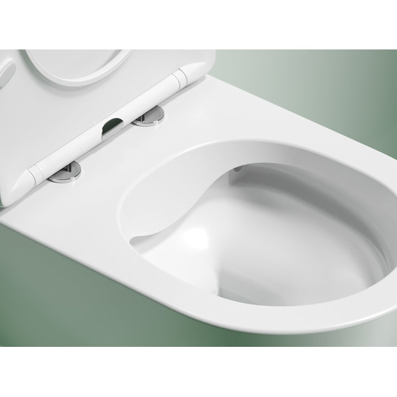 Унитаз подвесной безободковый Ceramicanova Modena Rimless CN6063MW с крышкой микролифт, Цвет производителя: белый матовый фото 5