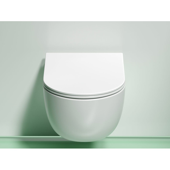 Унитаз подвесной безободковый Ceramicanova Modena Rimless CN6063MW с крышкой микролифт, Цвет производителя: белый матовый фото 7