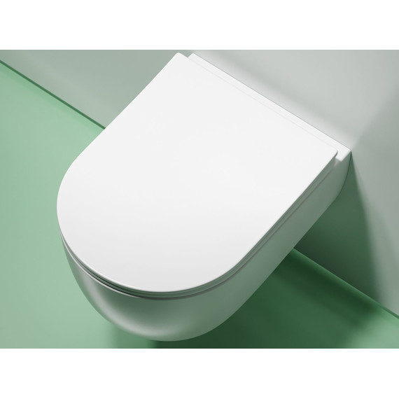 Унитаз подвесной безободковый Ceramicanova Modena Rimless CN6063MW с крышкой микролифт, Цвет производителя: белый матовый фото 9