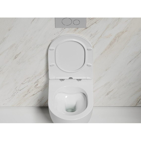 Унитаз подвесной безободковый Ceramicanova Modena Rimless CN6063 с крышкой микролифт, Цвет производителя: белый фото 11