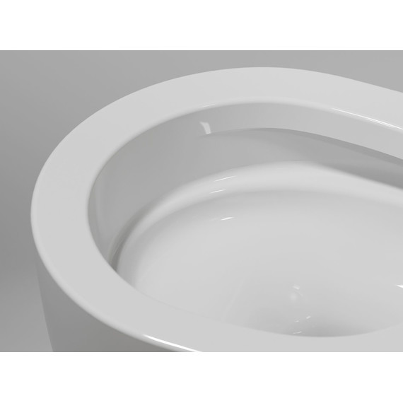 Унитаз подвесной безободковый Ceramicanova Modena Rimless CN6063 с крышкой микролифт, Цвет производителя: белый фото 9