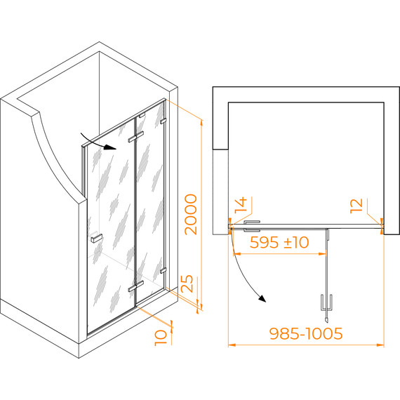 Душевая дверь RGW Stilvoll SV-004 100 см 353200410-11 (стекло 8 мм) хром/прозрачное - 2 Душевая дверь RGW Stilvoll SV-004 100 см 353200410-11 (стекло 8 мм) хром/прозрачное фото 2