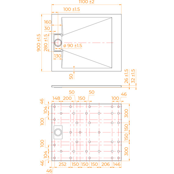 Поддон SMC RGW TUS-W 110x90 см 553702911-01 - 7 Поддон SMC RGW TUS-W 110x90 см 553702911-01 фото 7