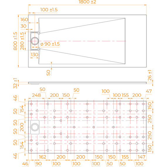 Поддон SMC RGW TUS-W 180x80 см 553702818-01 фото 7