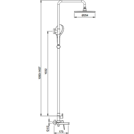 Душевая стойка Gappo G99-33 G2499-33, золото сатин, Цвет производителя: золото сатин фото 2