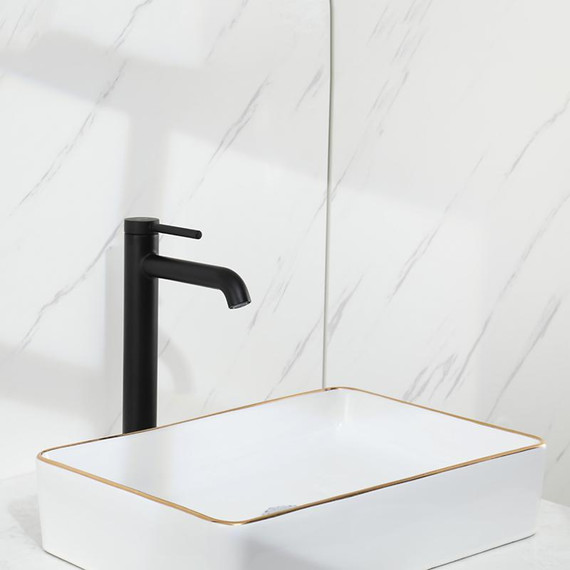 Смеситель для раковины высокий Gappo G06-6 G1006-26, чёрный, Цвет производителя: чёрный фото 15