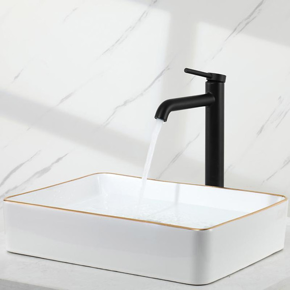 Смеситель для раковины высокий Gappo G06-6 G1006-26, чёрный, Цвет производителя: чёрный фото 18