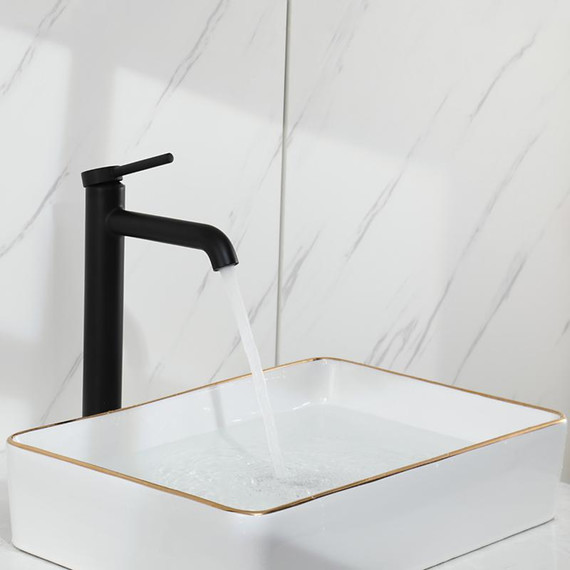 Смеситель для раковины высокий Gappo G06-6 G1006-26, чёрный, Цвет производителя: чёрный фото 19