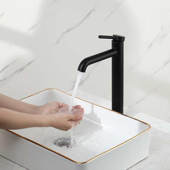 Смеситель для раковины высокий Gappo G06-6 G1006-26, чёрный, Цвет производителя: чёрный фото 20