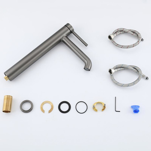 Смеситель для раковины высокий Gappo G06-9 G1006-29, оружейная сталь, Цвет производителя: оружейная сталь - 11 Смеситель для раковины высокий Gappo G06-9 G1006-29, оружейная сталь, Цвет производителя: оружейная сталь фото 11