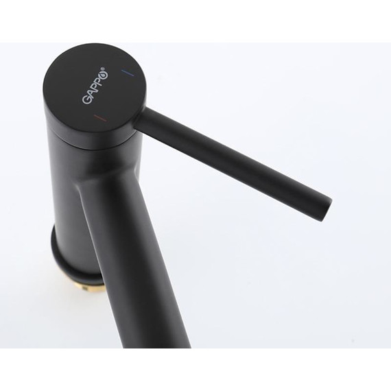 Смеситель для раковины Gappo G06-6 G1006-6, чёрный, Цвет производителя: чёрный фото 6