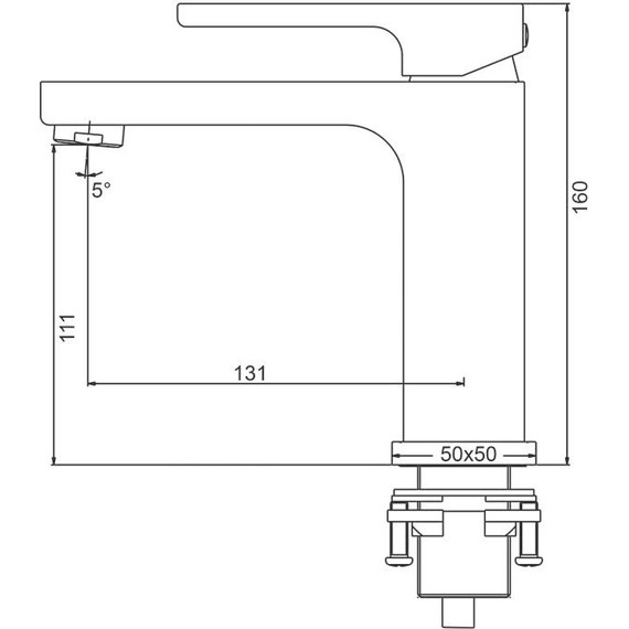 Смеситель для раковины Gappo G17-3 G1017-3, золото сатин - 2 Смеситель для раковины Gappo G17-3 G1017-3, золото сатин фото 2