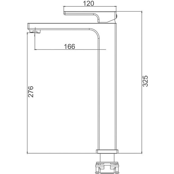 Смеситель для раковины высокий Gappo G17-3 G1017-32, золото сатин фото 2