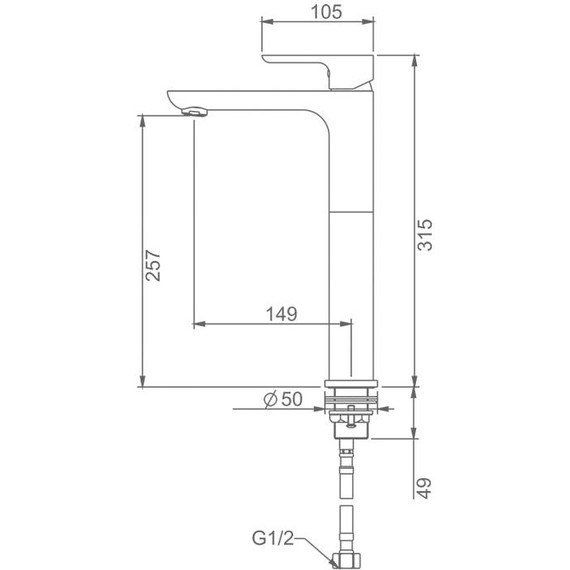 Смеситель для раковины высокий Gappo G48-3 G1048-32, золото сатин, Цвет производителя: золото сатин фото 25