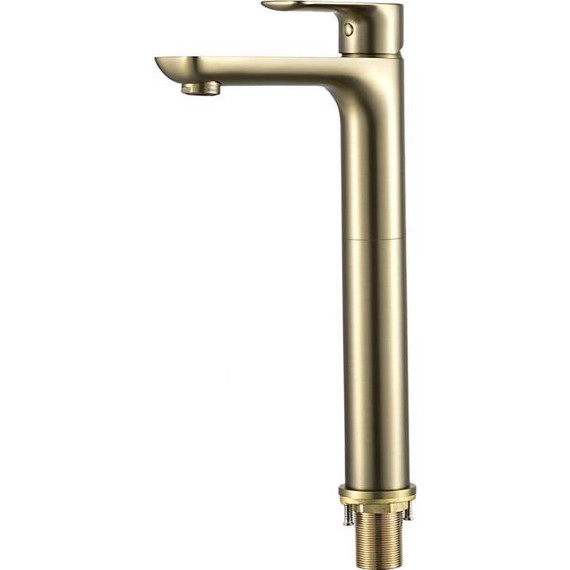 Смеситель для раковины высокий Gappo G48-3 G1048-32, золото сатин, Цвет производителя: золото сатин фото 2