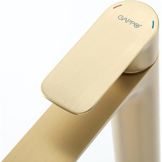 Смеситель для раковины высокий Gappo G48-3 G1048-32, золото сатин, Цвет производителя: золото сатин фото 16