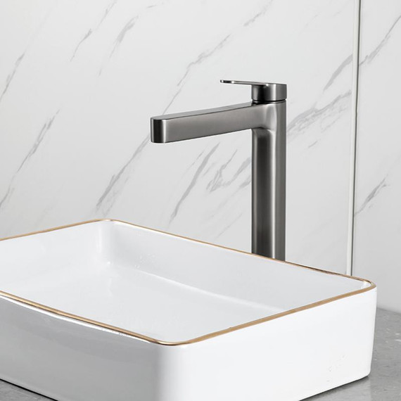 Смеситель для раковины высокий Gappo G99-39 G1099-89, оружейная сталь, Цвет производителя: оружейная сталь - 2 Смеситель для раковины высокий Gappo G99-39 G1099-89, оружейная сталь, Цвет производителя: оружейная сталь фото 2