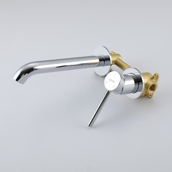 Смеситель для раковины настенный Gappo G06 G1206, Цвет производителя: хром фото 2