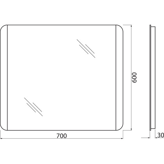 Зеркало BelBagno SPC-CEZ-700-600-LED-BTN 70 см фото 8