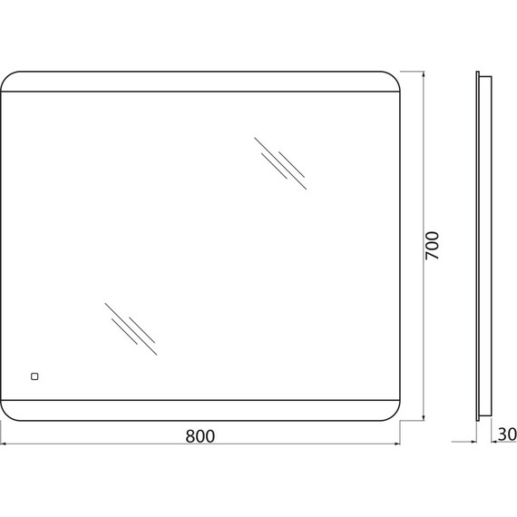 Зеркало BelBagno SPC-CEZ-800-700-LED-TCH 80 см фото 10