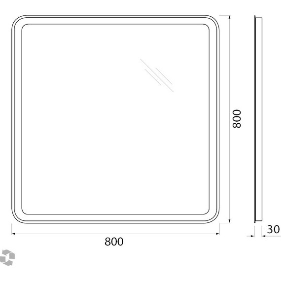 Зеркало BelBagno SPC-MAR-800-800-LED-BTN 80 см - 8 Зеркало BelBagno SPC-MAR-800-800-LED-BTN 80 см фото 8