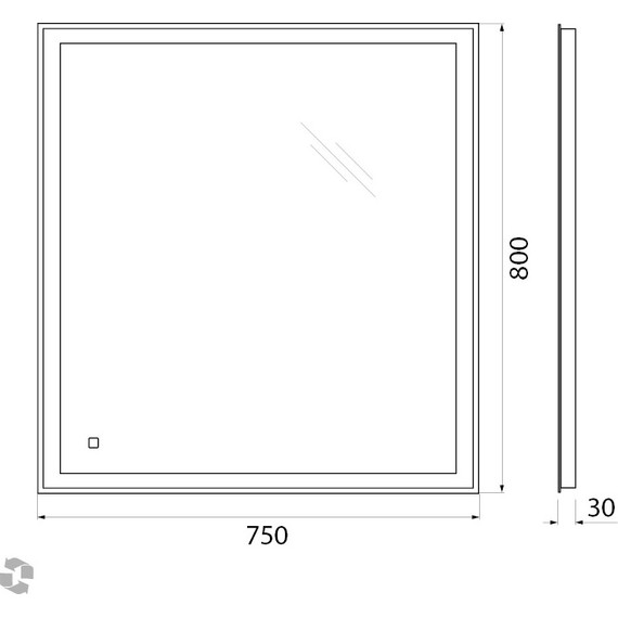 Зеркало BelBagno SPC-GRT-750-800-LED-TCH 75 см - 9 Зеркало BelBagno SPC-GRT-750-800-LED-TCH 75 см фото 9