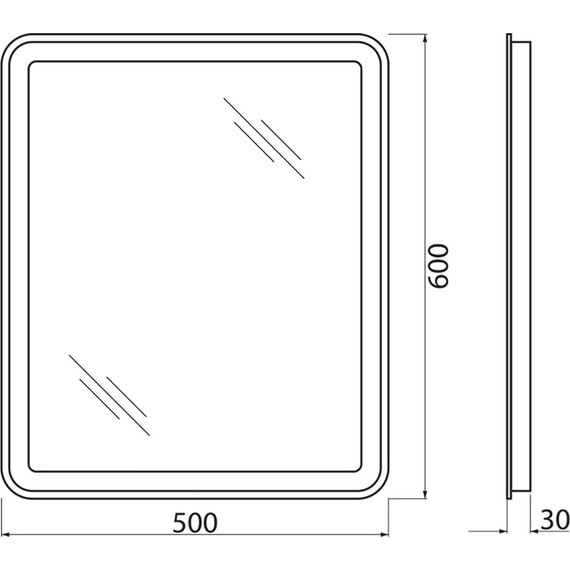 Зеркало BelBagno SPC-MAR-500-600-LED-BTN 50 см фото 8