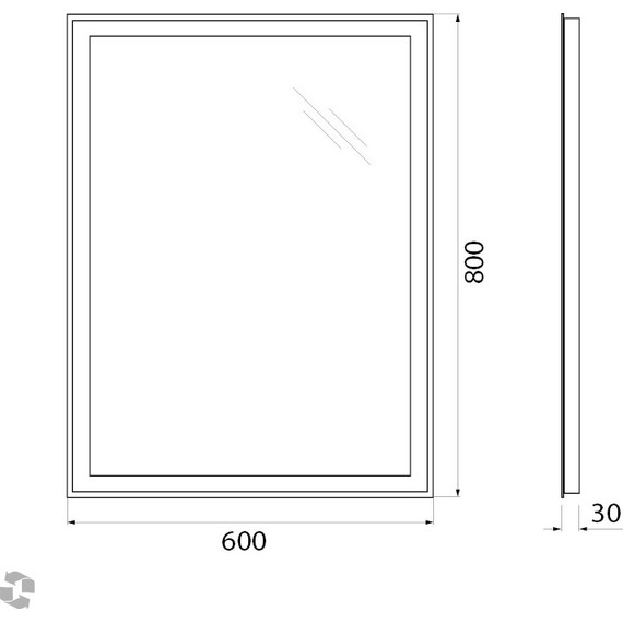 Зеркало BelBagno SPC-GRT-600-800-LED-BTN 60 см фото 8