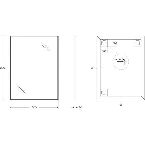 Зеркало BelBagno 60х80 см SPC-AL-600-800 Nero - 11 Зеркало BelBagno 60х80 см SPC-AL-600-800 Nero фото 11