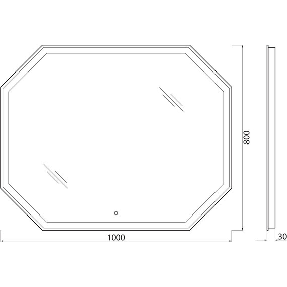 Зеркало BelBagno SPC-OTT-1000-800-LED-TCH 100 см - 9 Зеркало BelBagno SPC-OTT-1000-800-LED-TCH 100 см фото 9