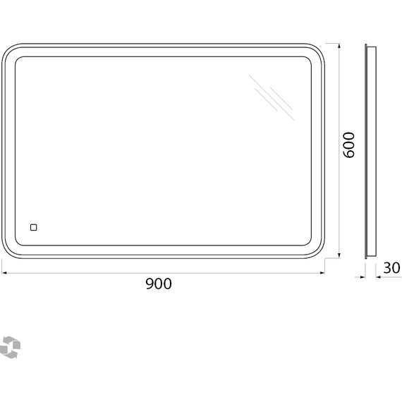 Зеркало BelBagno SPC-MAR-900-600-LED-TCH 90 см фото 9